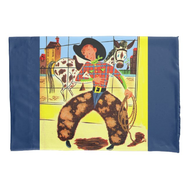 cute cowboy pillow case (Front)