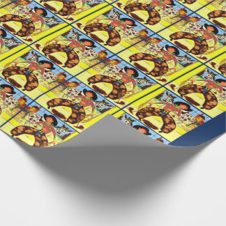 cute cowboy print wrapping paper