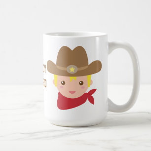 Cute Cowboy Sheriff Star Hat Personalized Mug