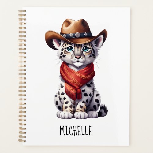 Cute Cowboy Snow Leopard Name Planner
