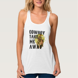 Cute Cowboy Take Me Away, Perfect Valentine's Day Tank Top