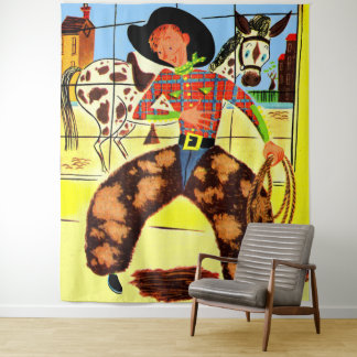 cute cowboy tapestry