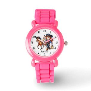 Cute cowgirl add name watch