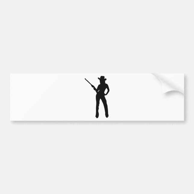 cute Cowgirl Bumper Sticker (Front)