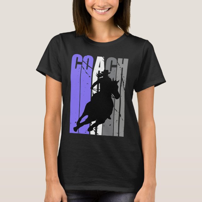 Cute Cowgirl Coach Instructor Cow Girls Rides Hors T-Shirt (Front)