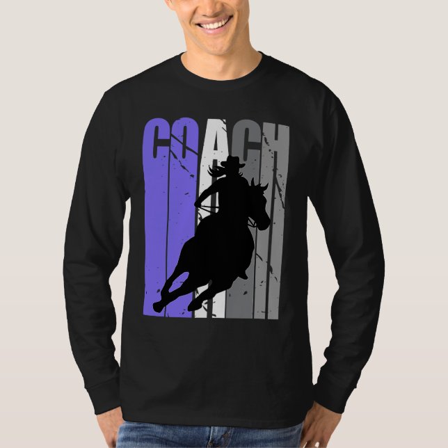 Cute Cowgirl Coach Instructor Cow Girls Rides Hors T-Shirt (Front)