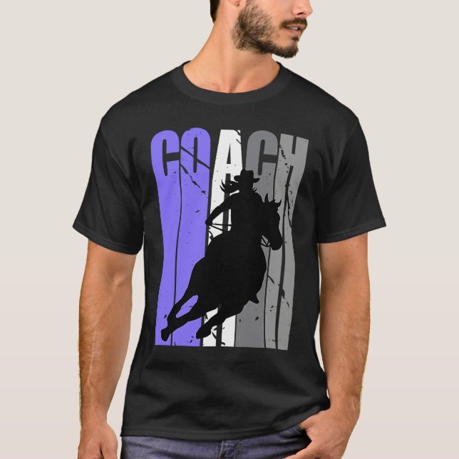 Cute Cowgirl Coach Instructor Cow Girls Rides Hors T-Shirt (Front)