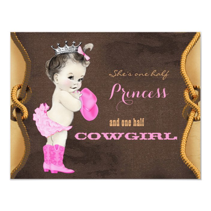 cowgirl baby shower invitations