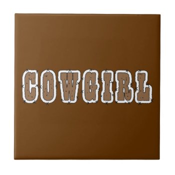 Cute Cowgirl Western - Choose Background Color Tile by She_Wolf_Medicine at Zazzle