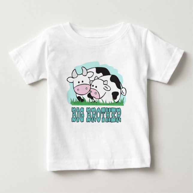 Cute Cows Big Brother Baby T-Shirt (Front)