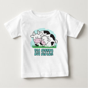 Cute Cows Big Sister Baby T-Shirt
