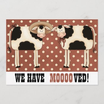 Cute Cows Dairy Product Business Change Of Address Invitation by PartyHearty at Zazzle