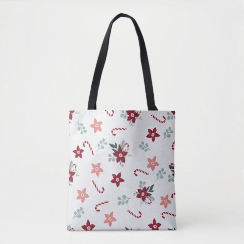 Cute Cozy Boho Christmas Seamless Pattern Tote Bag