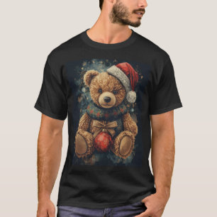 Cute Cozy Christmas Teddy Bear with Ornament T-Shirt