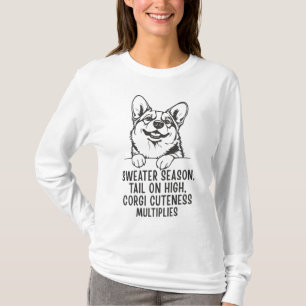 Cute Cozy Corgi Lover Tee for Fall & Winter