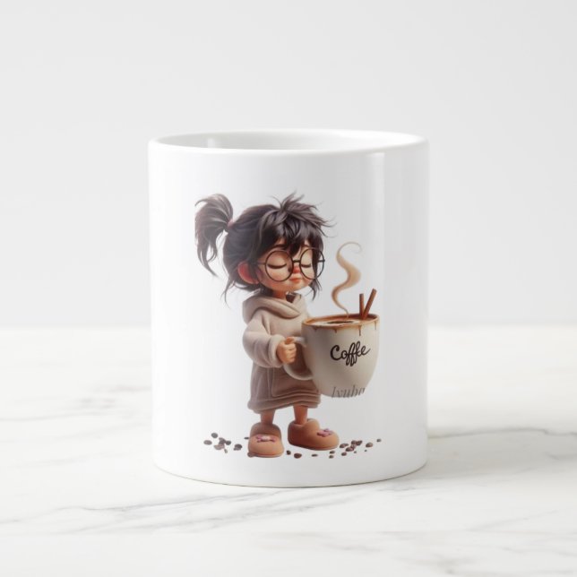 Cute Cozy Girl Coffee Mug (Front)