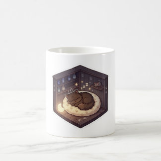 Cute Cozy Sleeping Cat in Magic Nook Coffee Mug