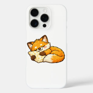 Cute Cozy Sleeping Fox iPhone 16 Pro Case