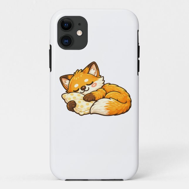 Cute Cozy Sleeping Fox Case-Mate iPhone Case (Back)