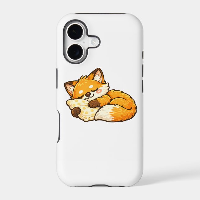 Cute Cozy Sleeping Fox Iphone Case (Back)