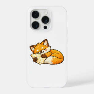 Cute Cozy Sleeping Fox iPhone 15 Pro Case