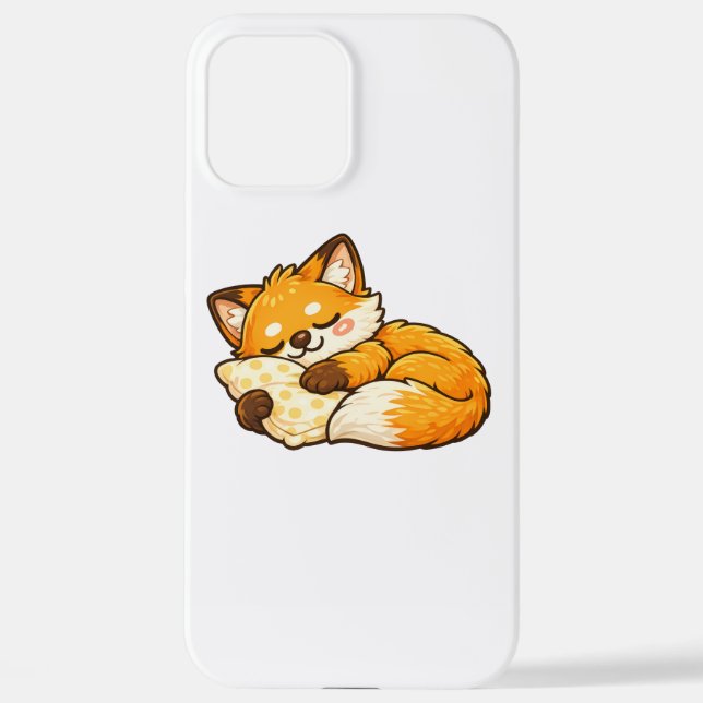 Cute Cozy Sleeping Fox iPhone Case (Back)