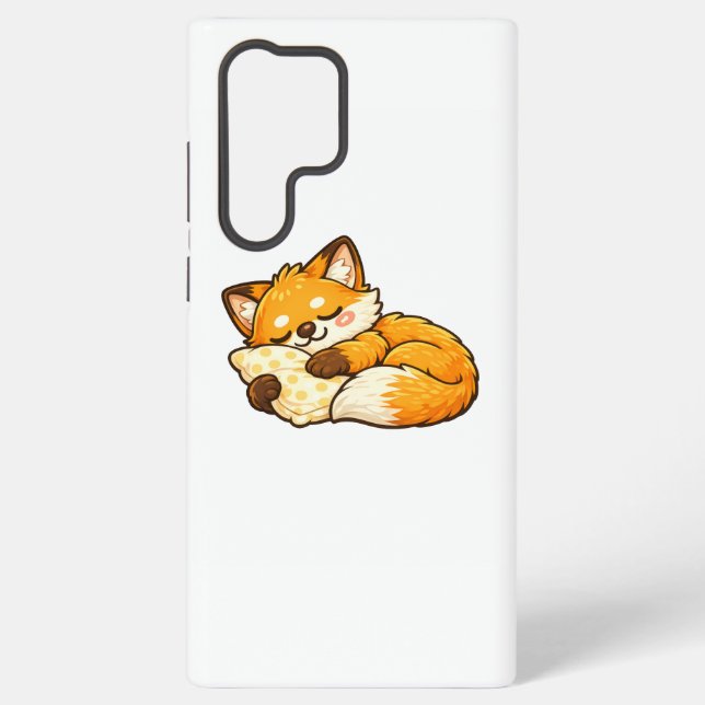 Cute Cozy Sleeping Fox Samsung Galaxy Case (Back)