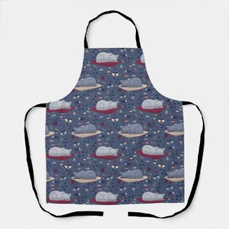 Cute & Cozy Sleepy Cat Dreams Pattern 