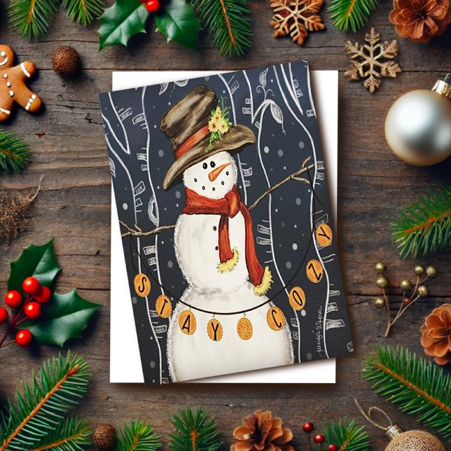 Cute Cozy Snowman Christmas Inspirivity Card (Creator Uploaded)