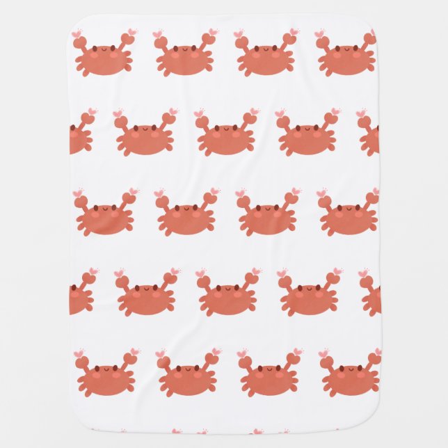 Cute crab baby blanket (Front)