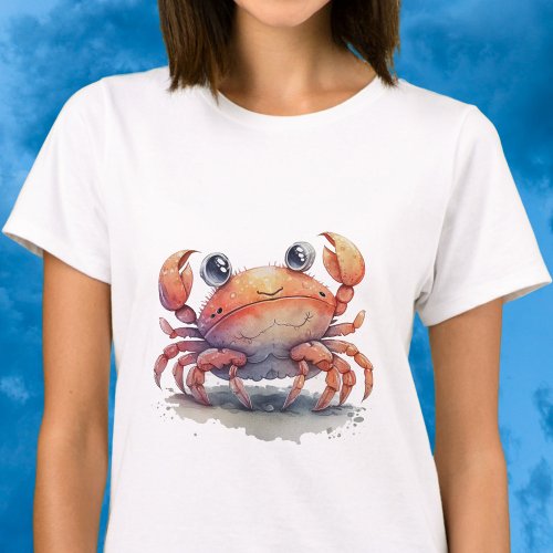 Cute Crab Basic Womens T_Shirt