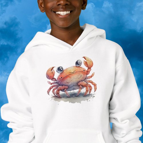 Cute Crab Boys Pullover Hoodie