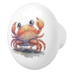 Cute Crab Ceramic Knob