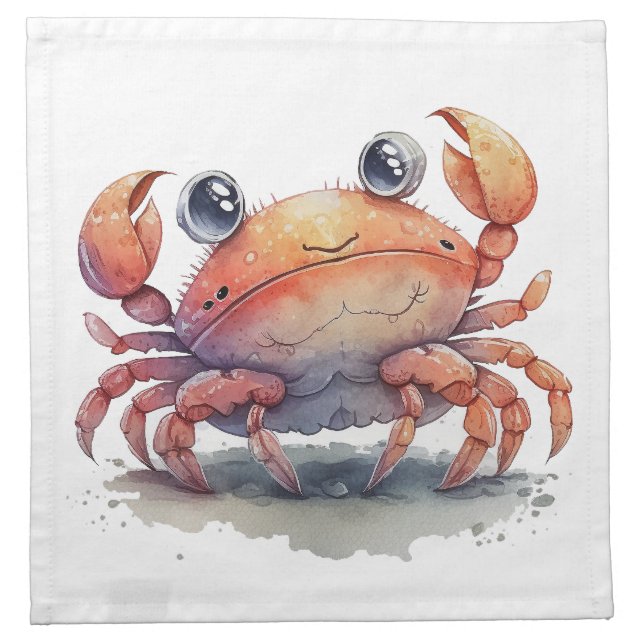 Cute Crab Cloth Napkin (Front)