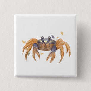 Cute crab drawing button