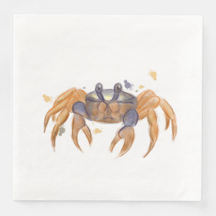 Cute crab drawing paper dinner napkins