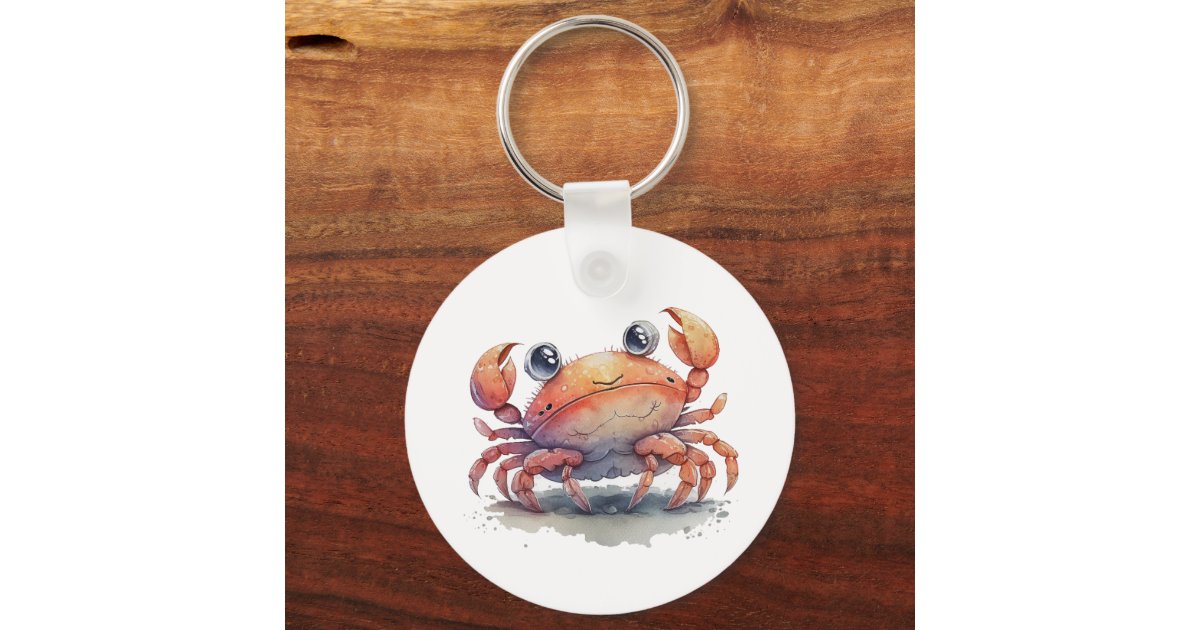 Cute Crab Keychain | Zazzle