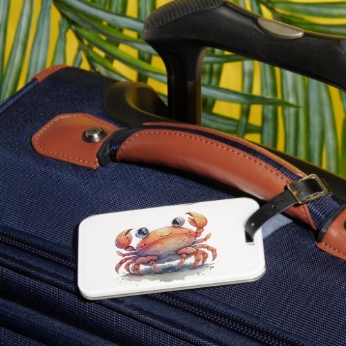 Cute Crab Luggage Tag