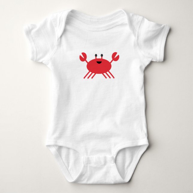 Cute Crab Nautical Ocean Anchor Sail Romper (Front)