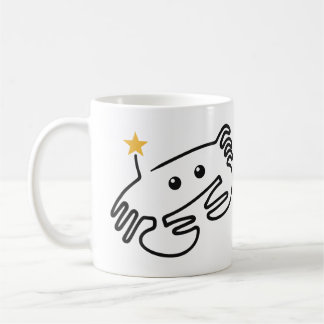 Cute Crab One Line Art with Red Heart Coffee Mug