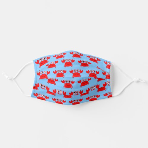 Cute Crab Pattern Adult Cloth Face Mask