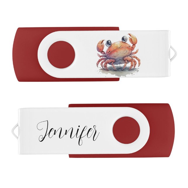 Cute Crab Personal Name USB Drive (Creator Uploaded)