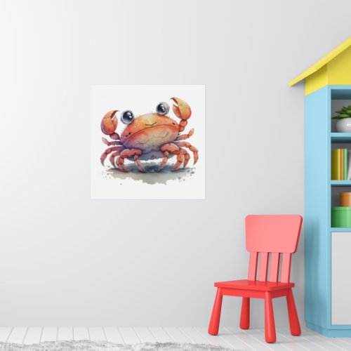 Cute Crab Poster