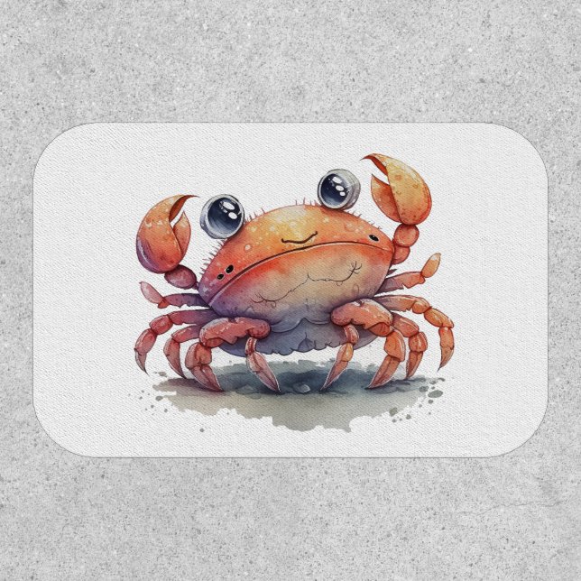 Cute Crab Rectangle Patch (Front)