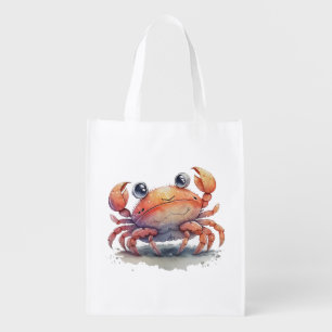 Cute Crab Reusable Grocery Bag