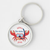 Happy Crab custom key chains