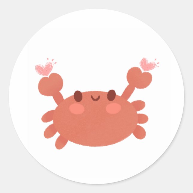 Cute crab sticker (Front)