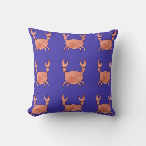Cute Crab Throw Pillow