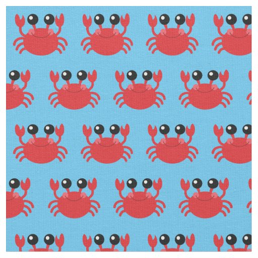Cute Crabs Kids Beach Animals Fabric