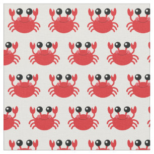 Cute Crabs Kids Beach Animals Fabric
